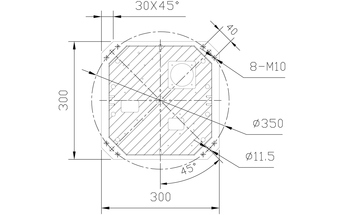 Technical Drawing of Lobster185Z340D-T2X0-C Wafer Robot
