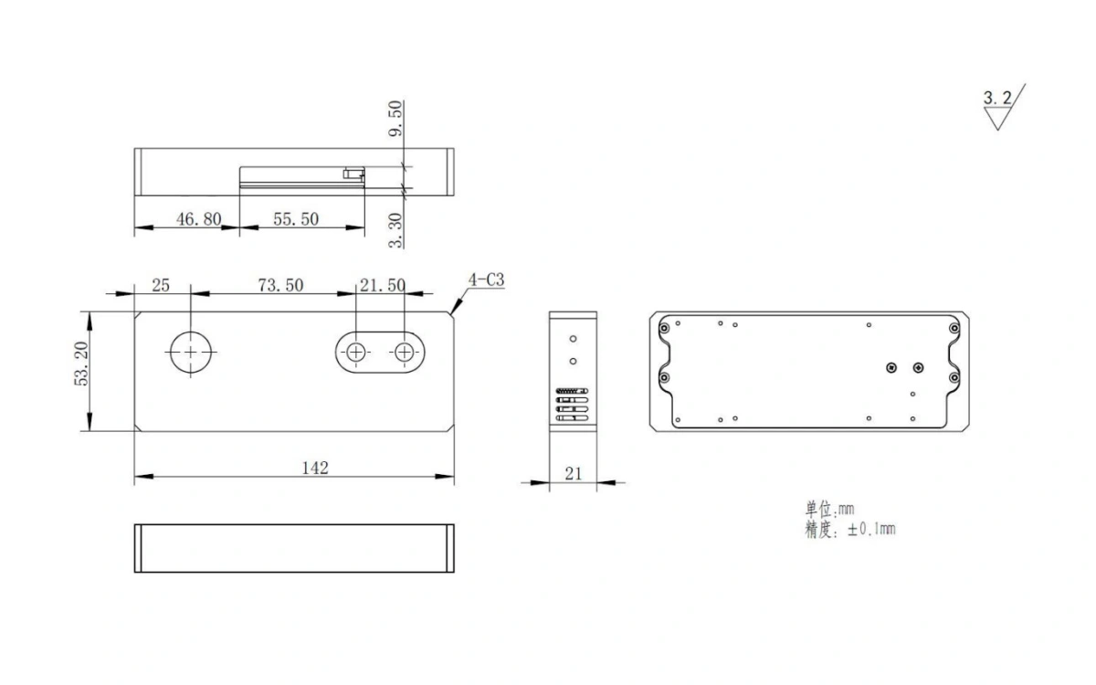 Technical Drawing of Robot Visual Module 3D