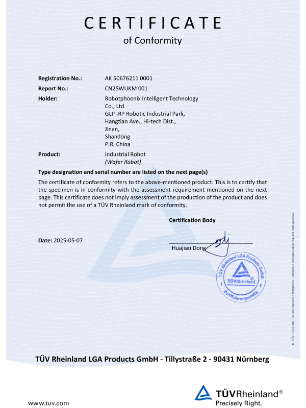 Wafer Robot TÜV ISO Class 1-CN25WUKM 001_AK 50676211_Certificate_extsigned(1)